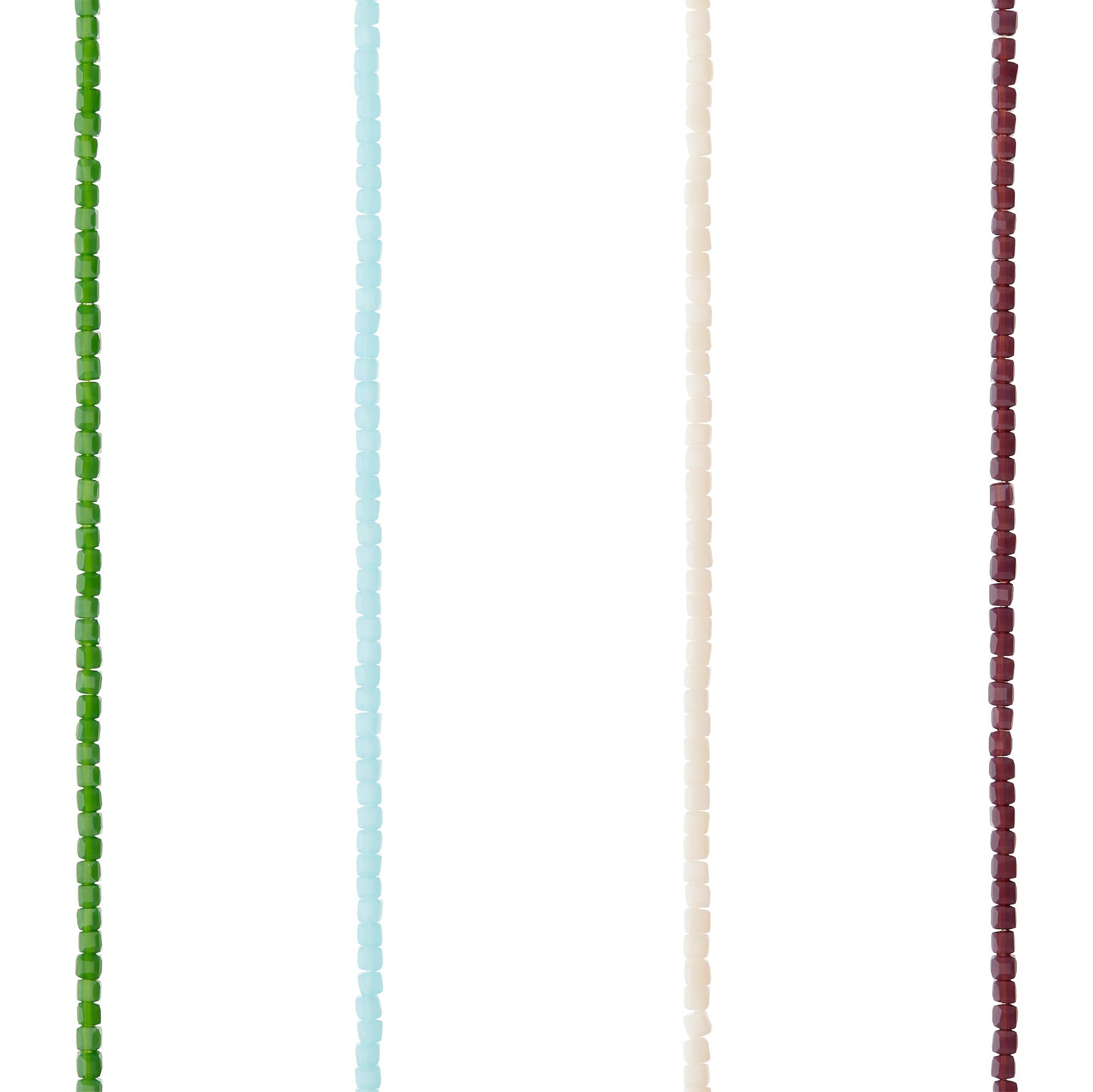 Purple, Green & Blue Glass Cube Beads, 3mm by Bead Landing™
